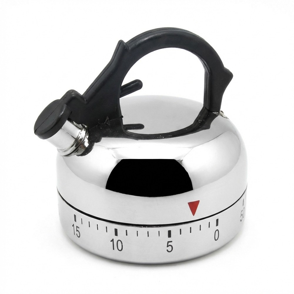 Mechanical Kitchen Timer with Mini Teapot Design for Accurate Timing Model T401
