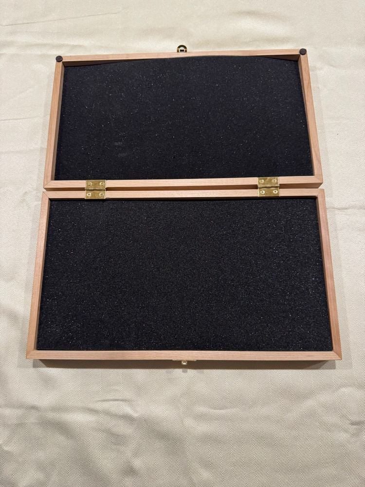 Hand Crafted maple Smith & Wesson wood Storage boxes, gun case, display box.