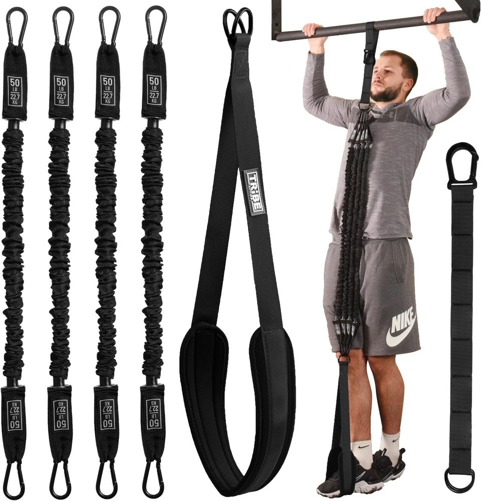 Pull Up Assistance Bands - 4 Heavy Duty Pull Up Bands with Adjustable
