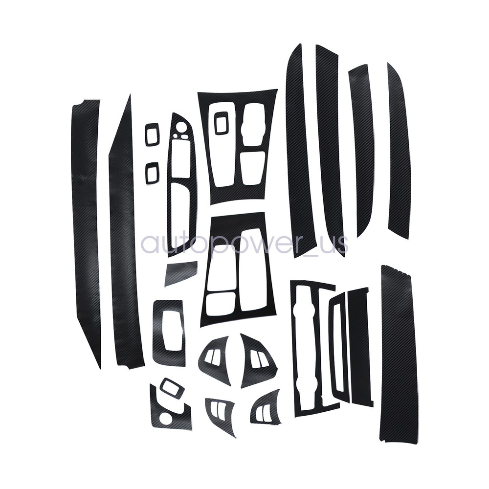 For 2008-2014 BMW X5 E70 X6 E71 3D Carbon Fiber Pattern Interior DIY Trim Decals