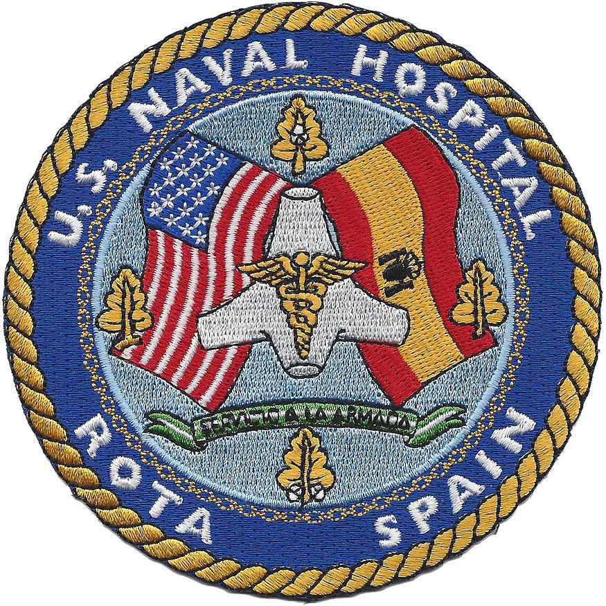 4.5" NAVY NAVAL HOSPITAL ROTA SPAIN EMBROIDERED PATCH