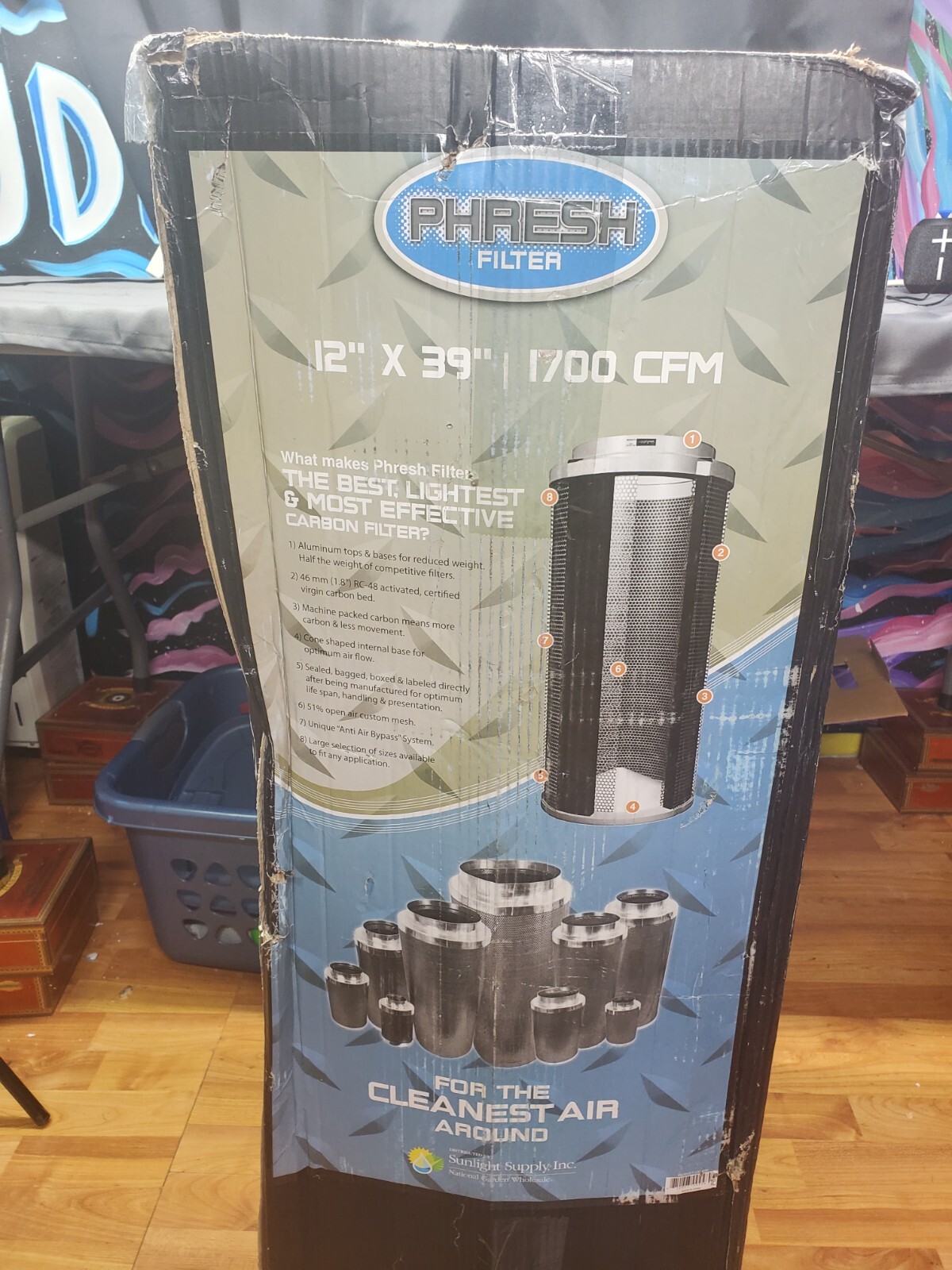 NEW PHRESH FILTER 12 IN X 39 IN 1700 CFM - Certified Carbon