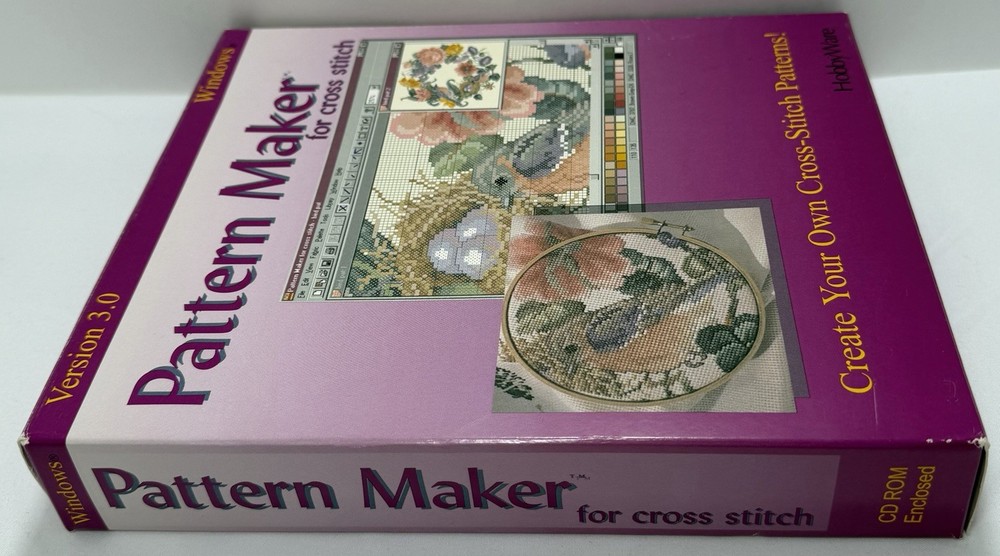 HobbyWare Pattern Maker for Cross Stitch Version 3.0 & Clipart Windows CD