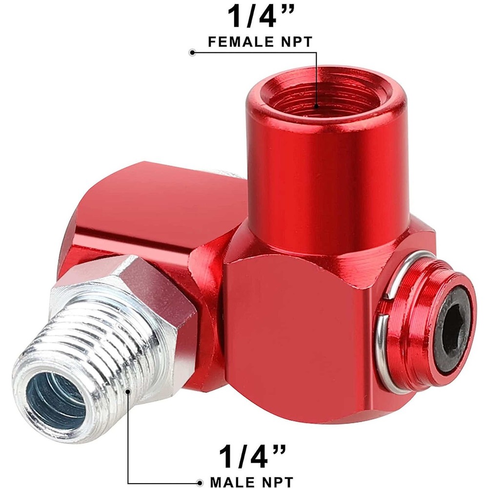 Portable Air Tool Adapter 360 Degree 1/4'' NPT With Quick Plug for Air Tools