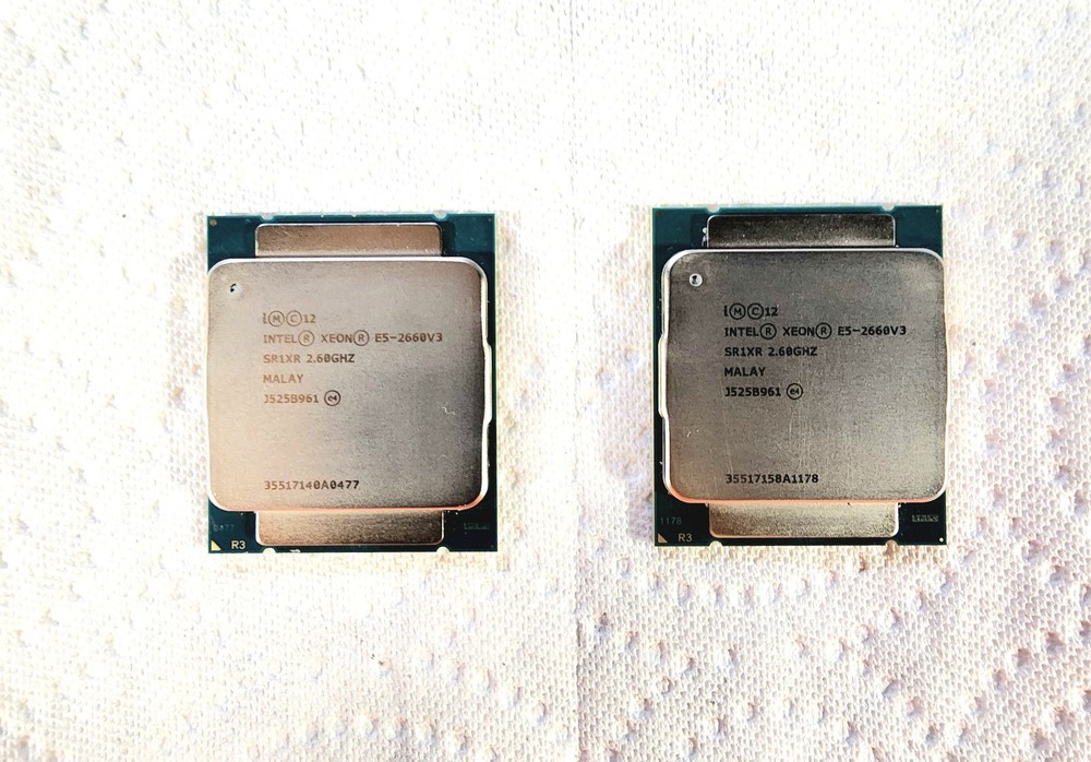 LOT OF 2 Intel Xeon E5-2660 V3 2.6GHz 10-Core SR1XR CPU Processor