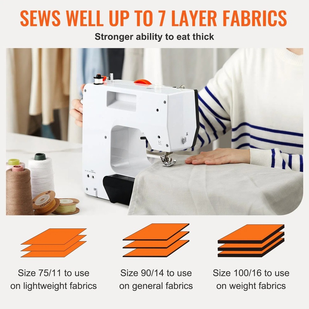 Sewing Machine, Portable Sewing Machine for Beginners with 38 Built-in Stitches