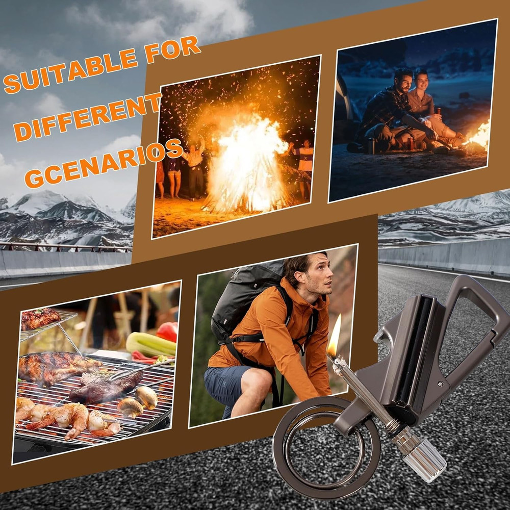 2025 Outdoor Survival Permanent Match Infinity Lighter with Multitool Keychain