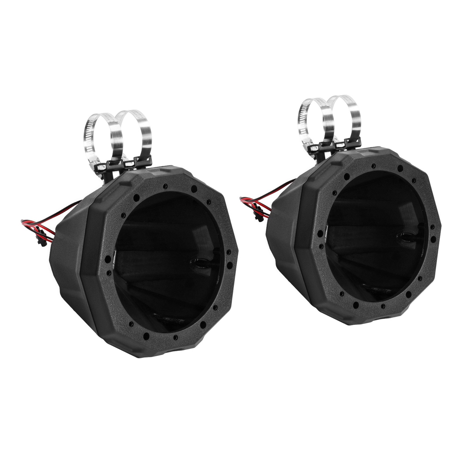 6.5" Speaker Pods Cage Enclosures 1.5-2" for Marine Boat Tower UTV Polaris RZR