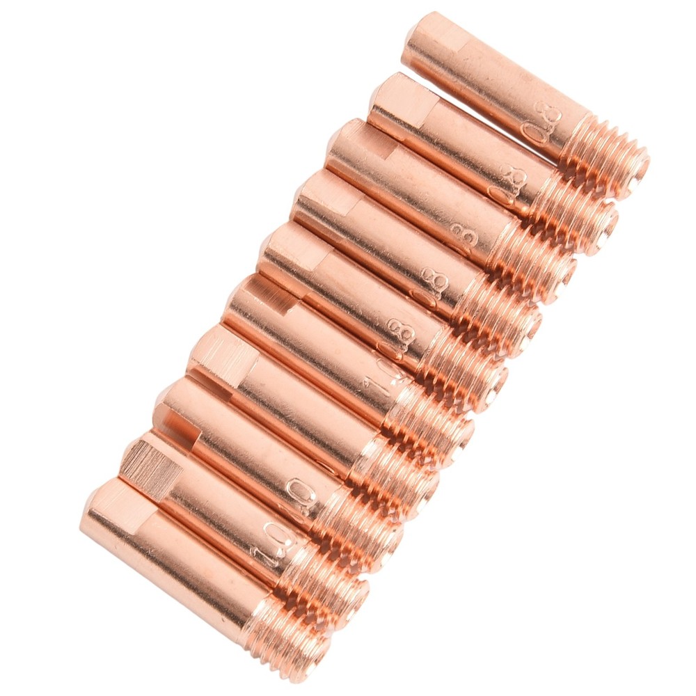 Welding Equipment Ten Piece Copper Tip Set Compatible with For Mig Torches