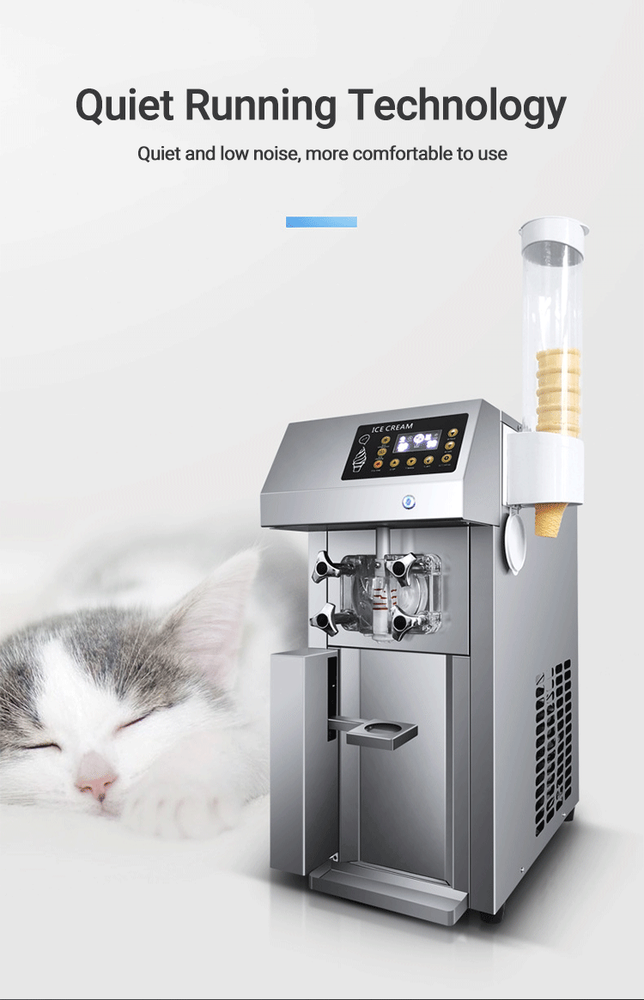 12L/H High Quality Tabletop Ice Cream Machine Automatic Ice Cream Maker Machine