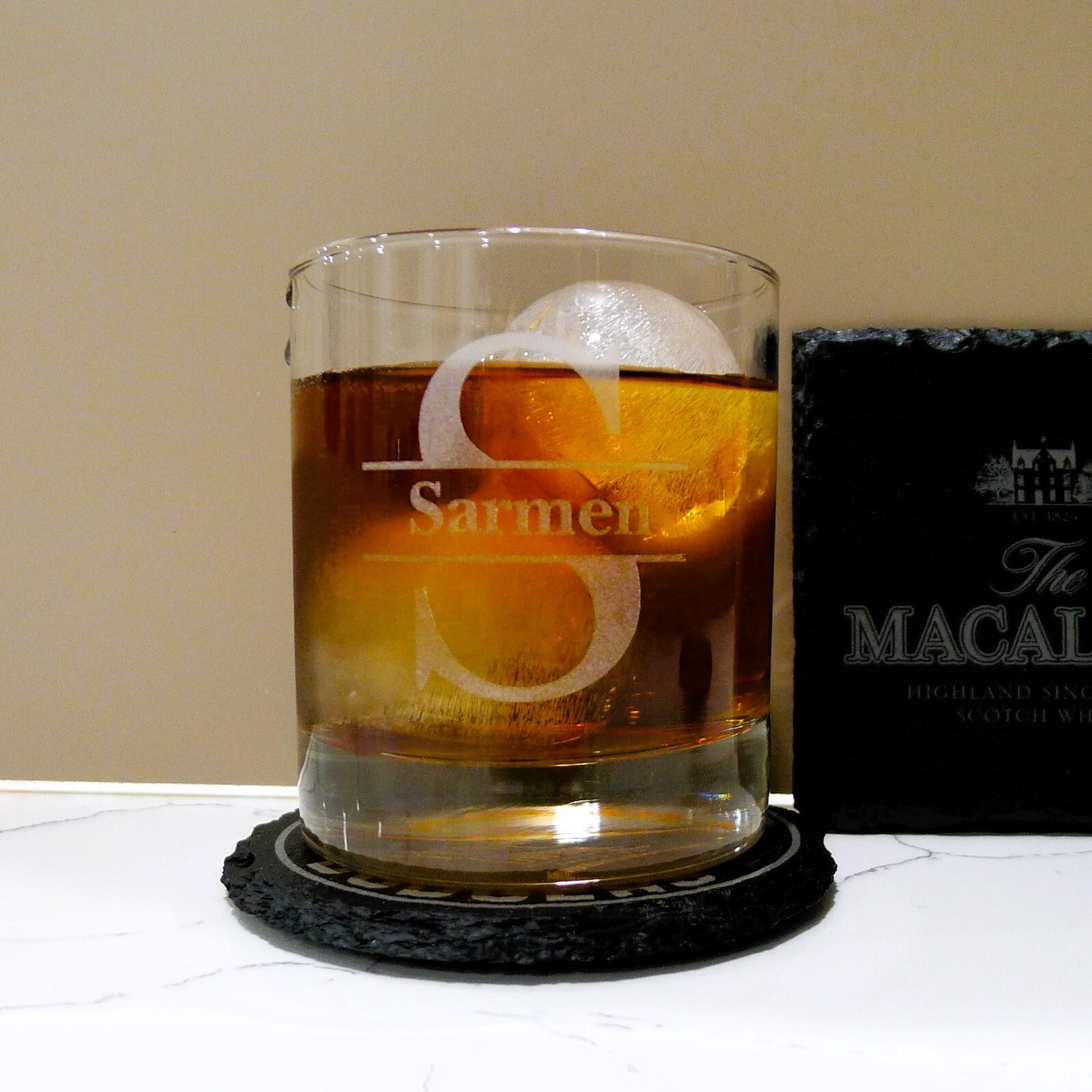 Custom Engraved Johnnie Walker Blue Label Twisted Whiskey Glass – 10 oz New