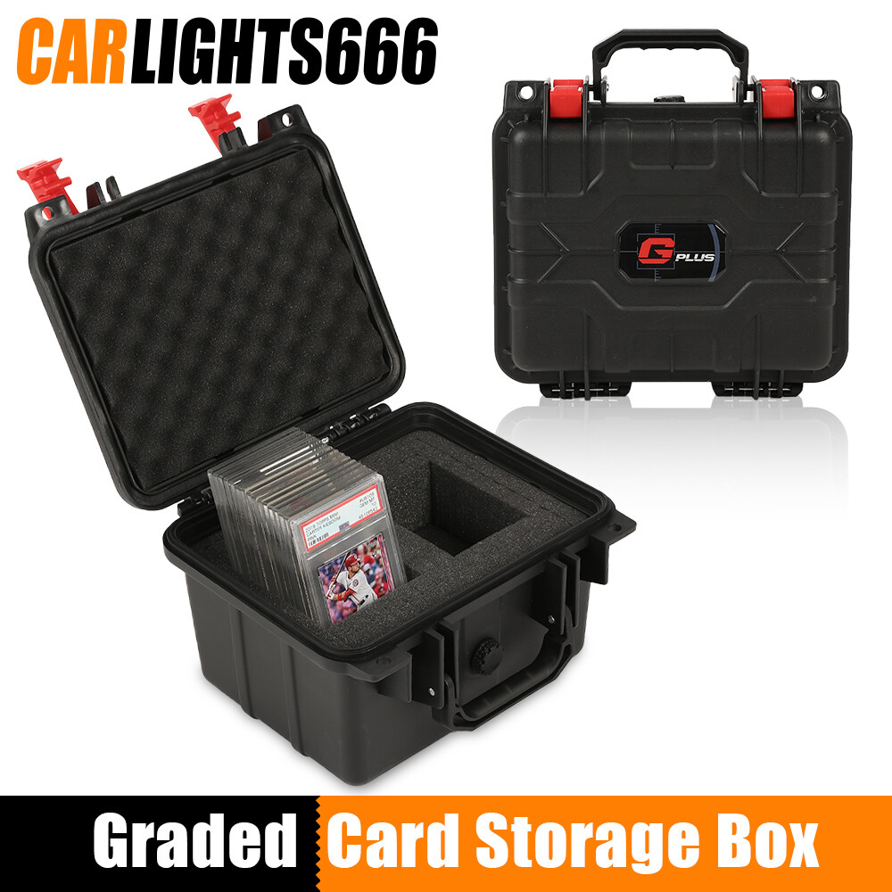 50CT Graded Card Storage Box Travel Waterproof Case Slab Holder & Protector New