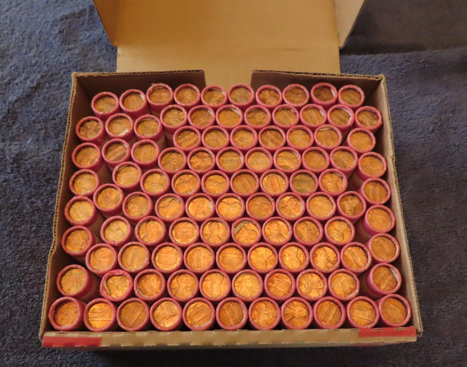 1980-P **Original Bank Wrapped** UNCIRCULATED LINCOLN CENT ROLL From WELLS FARGO