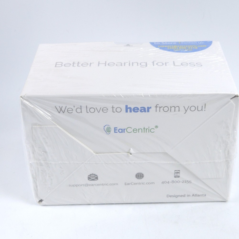 EarCentric EasyCharge Rechargeable Hearing Aids (Pair) Silver - New Sealed