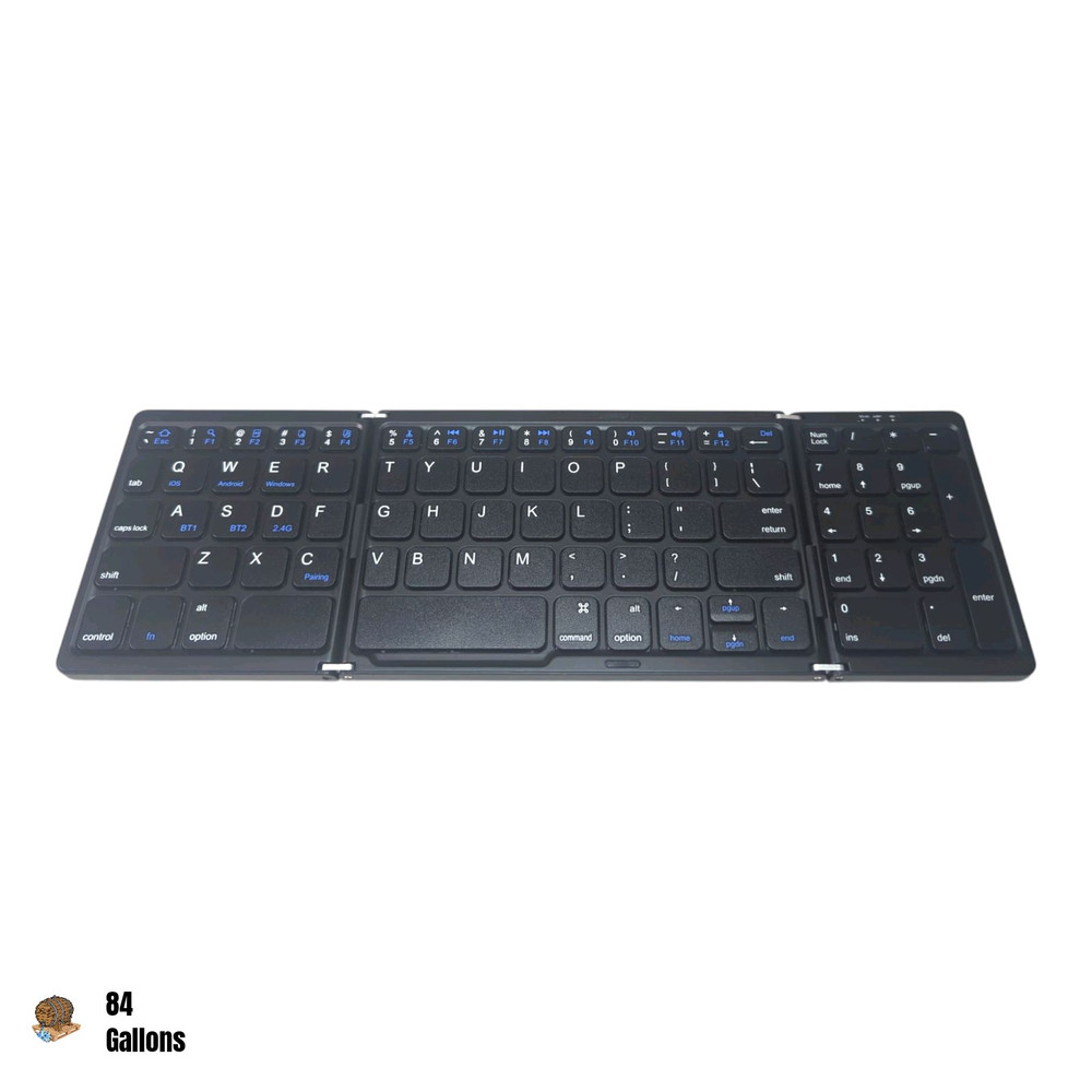 Rechargeable Foldable Keyboard & Mouse Combo with 2.4G Wifi + Bluetooth Connect