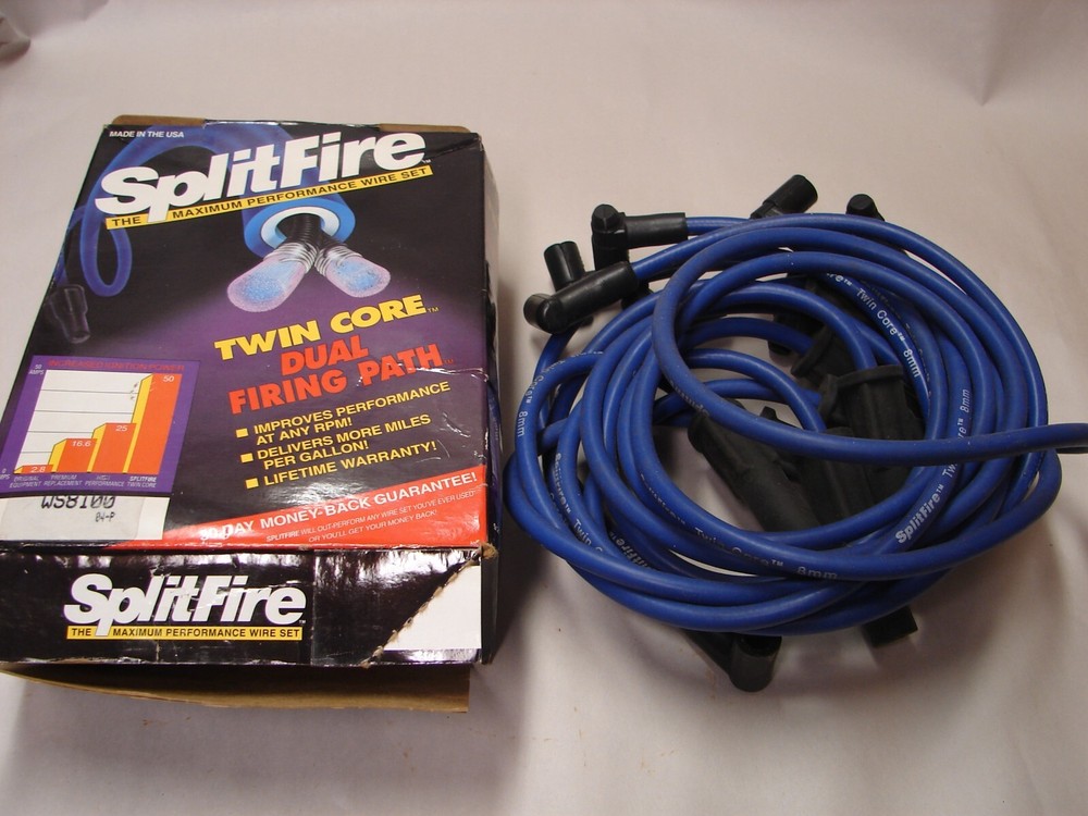 1958-76 Ford V8 Splitfire WS8100 Performance Ignition Spark Plug Wire Set - 8MM