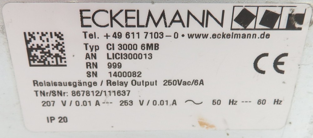 Market computer Eckelmann CI 3000 6MB control unit store computer control V 5.12