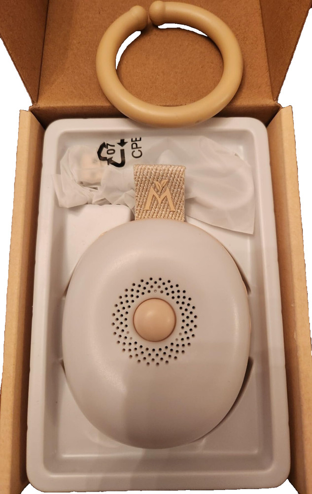 White Noise Machine Portable 10 Sounds Rechargeable Lights Memory Timer Hanging