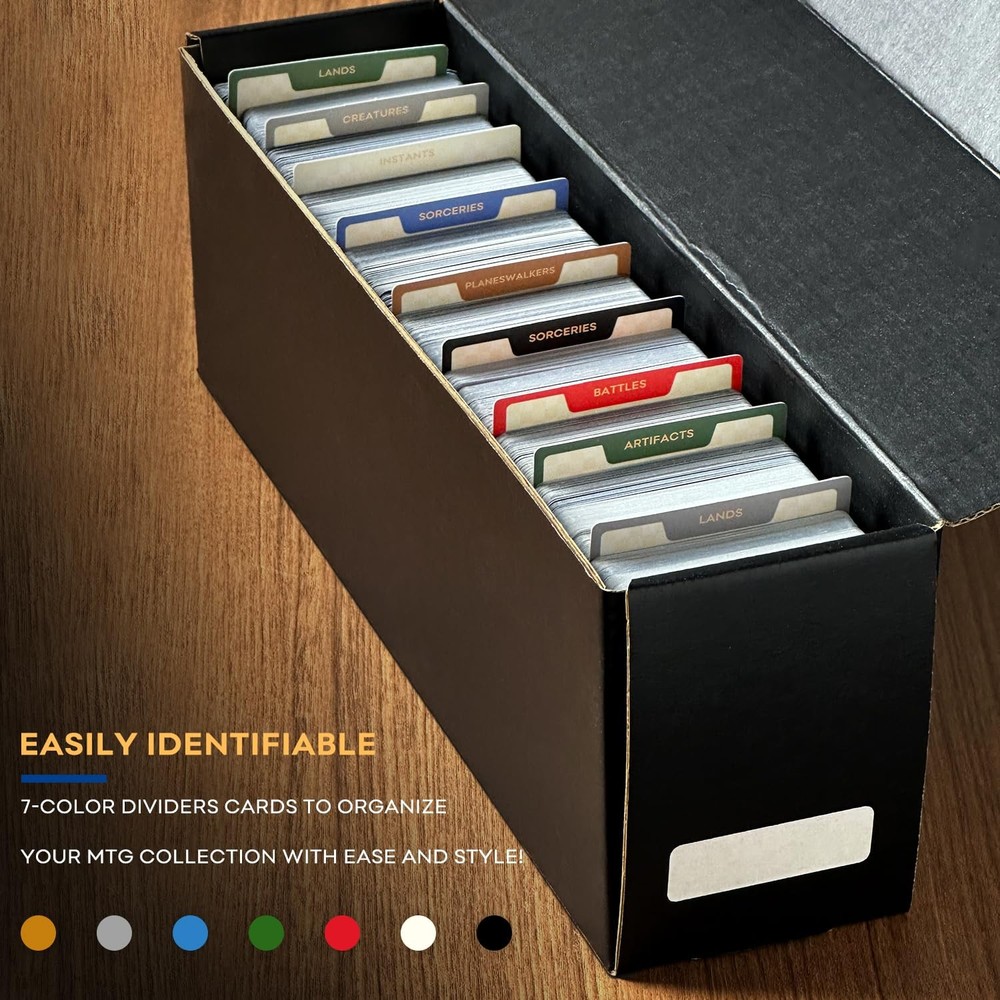 MTG Card Dividers for Storage Boxes, Deck Box Dividers, Multicolor/2 Sets