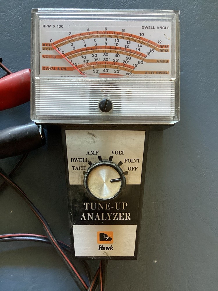 Vintage Hawk 743 Tune-Up Analyzer Engine Diagnostic Tool
