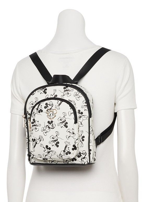 Disney's Mickey Mouse All Over Print Black & White Mini Backpack-NWT