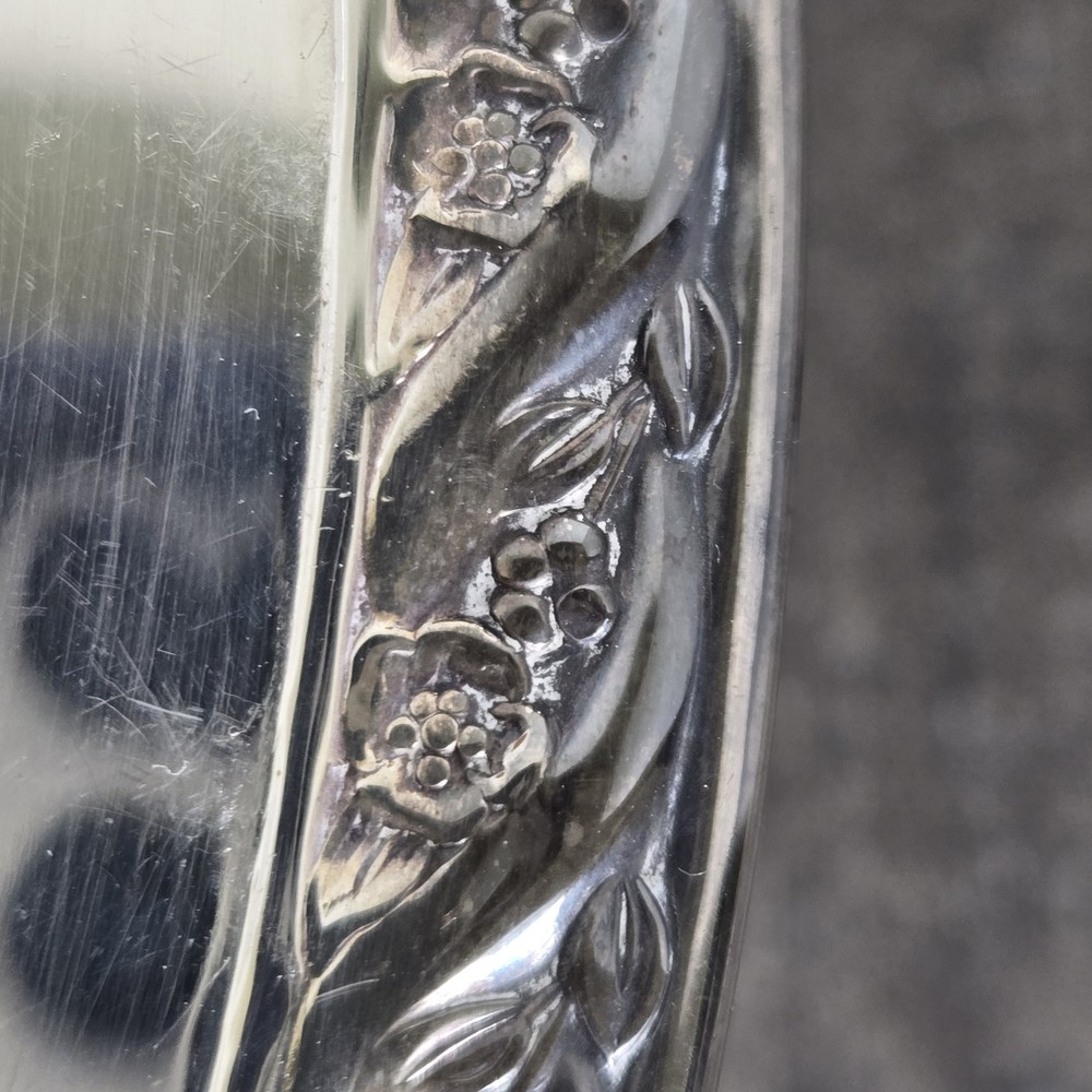 Wm. Rogers & Son Spring Flower Silverplate Serving Dish #2062 & 1.5 Qt Pyrex