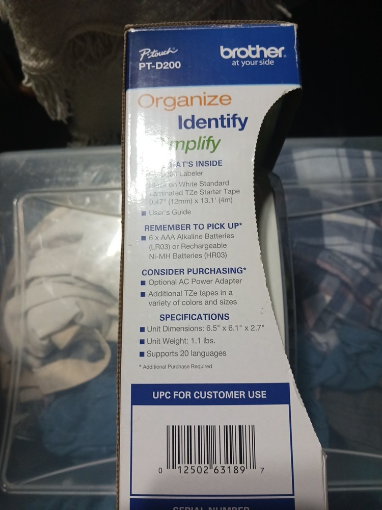 Brother P-Touch PT-D200 Label Thermal Printer