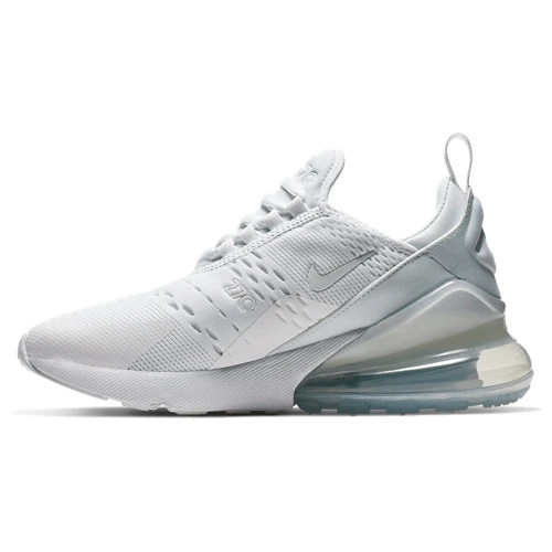 Nike Air Max 270 White Metallic Silver 943345-103 Size 4Y-7Y Boys Kids Women New