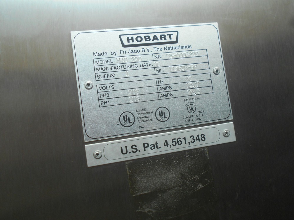 HOBART HRO 220 OVEN SIDE PANEL