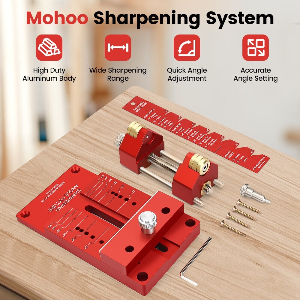 Mohoo Sharpening System Honing Guide Sharpening Holder Angle Fixture