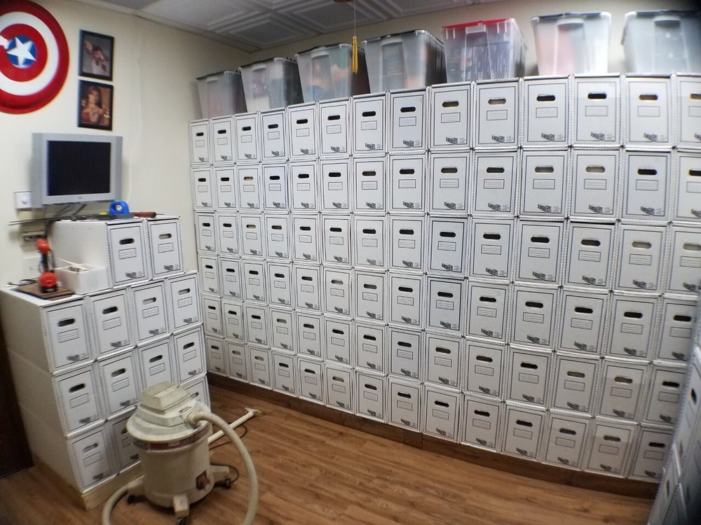 5 Pack LONG DrawerBoxes w/5 BoxSort Rails Comic Book Storage Boxes Stackable