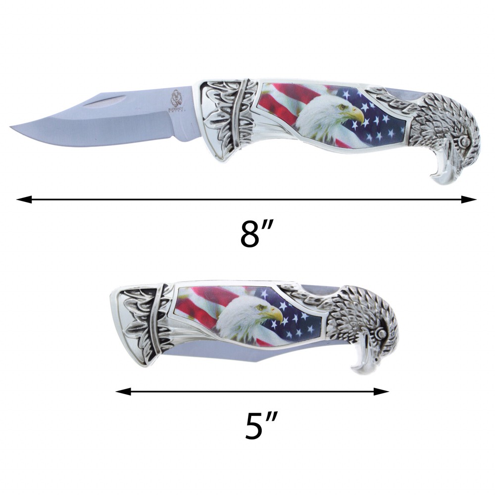 ASR Outdoor 8" Eagle Head Pocket Knife