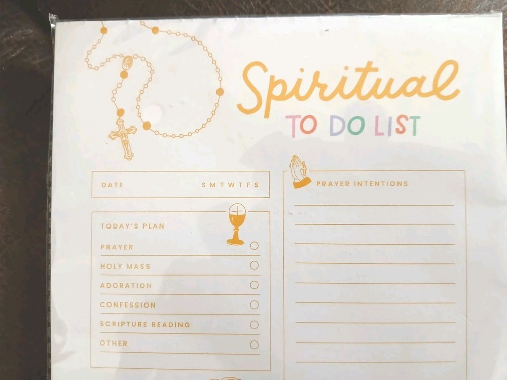Catholic Spiritual To Do List Notepad