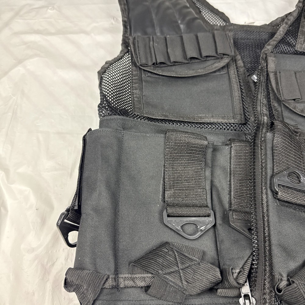 Multi Pocket Tool Vest Multiple Storage Pockets Work Gear Heavy-Duty Sz L