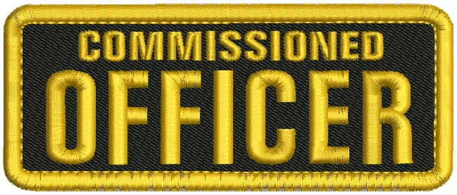 COMMISSIONED OFFICER EMBROIDERY PATCH 2X5 HOOK ON BACK