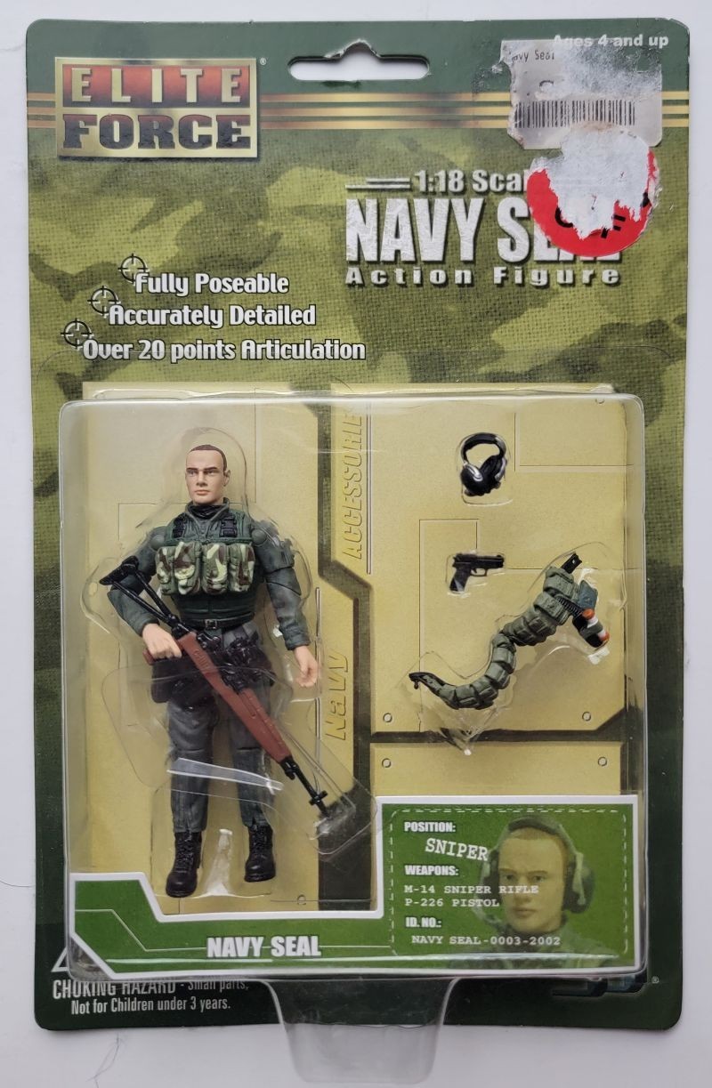 Elite Force Navy Seal Blue Box Toys Action Figure 1:18 Scale Sniper