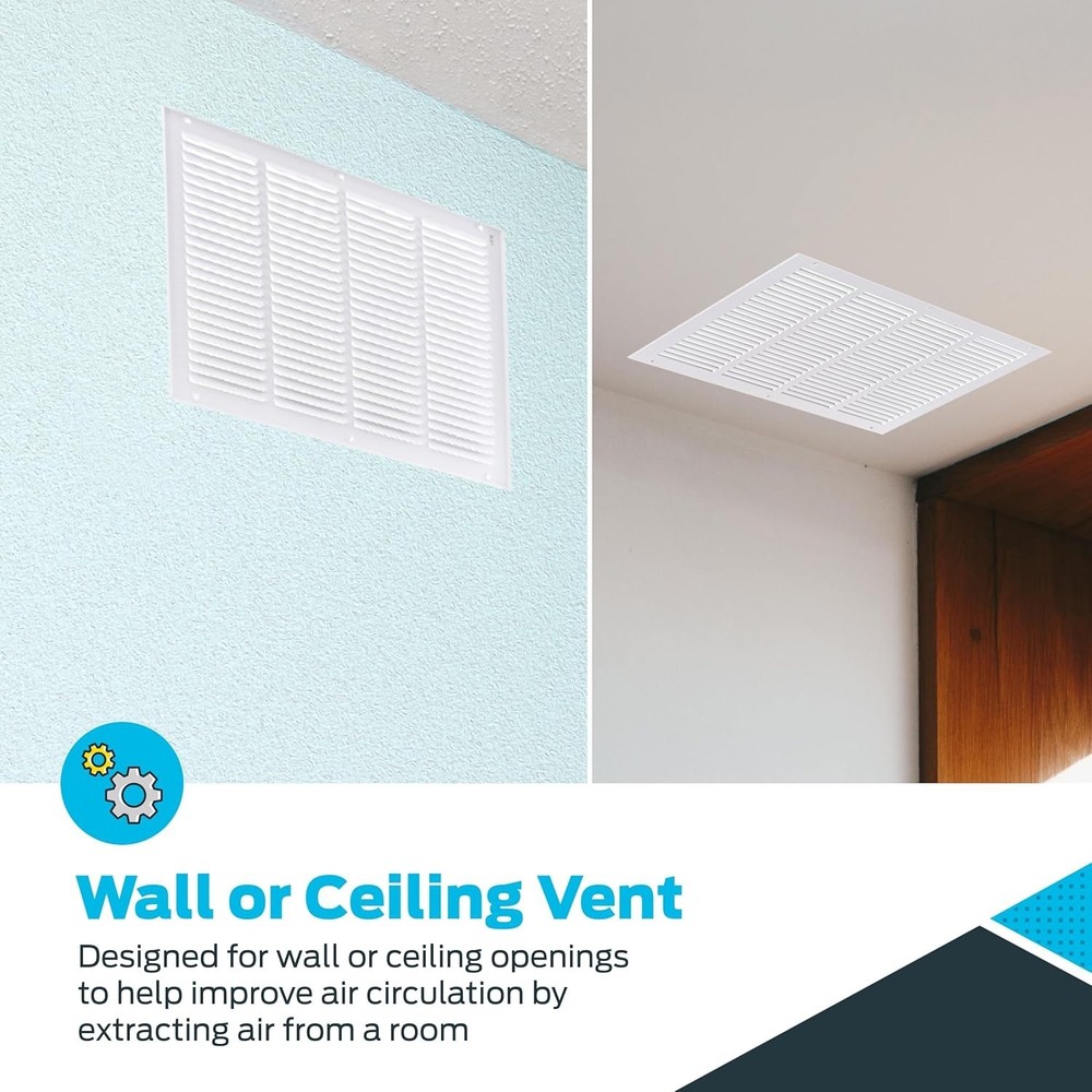 Versatile 20x12 Solid Steel Return Air Grille for Wall or Ceiling Installations