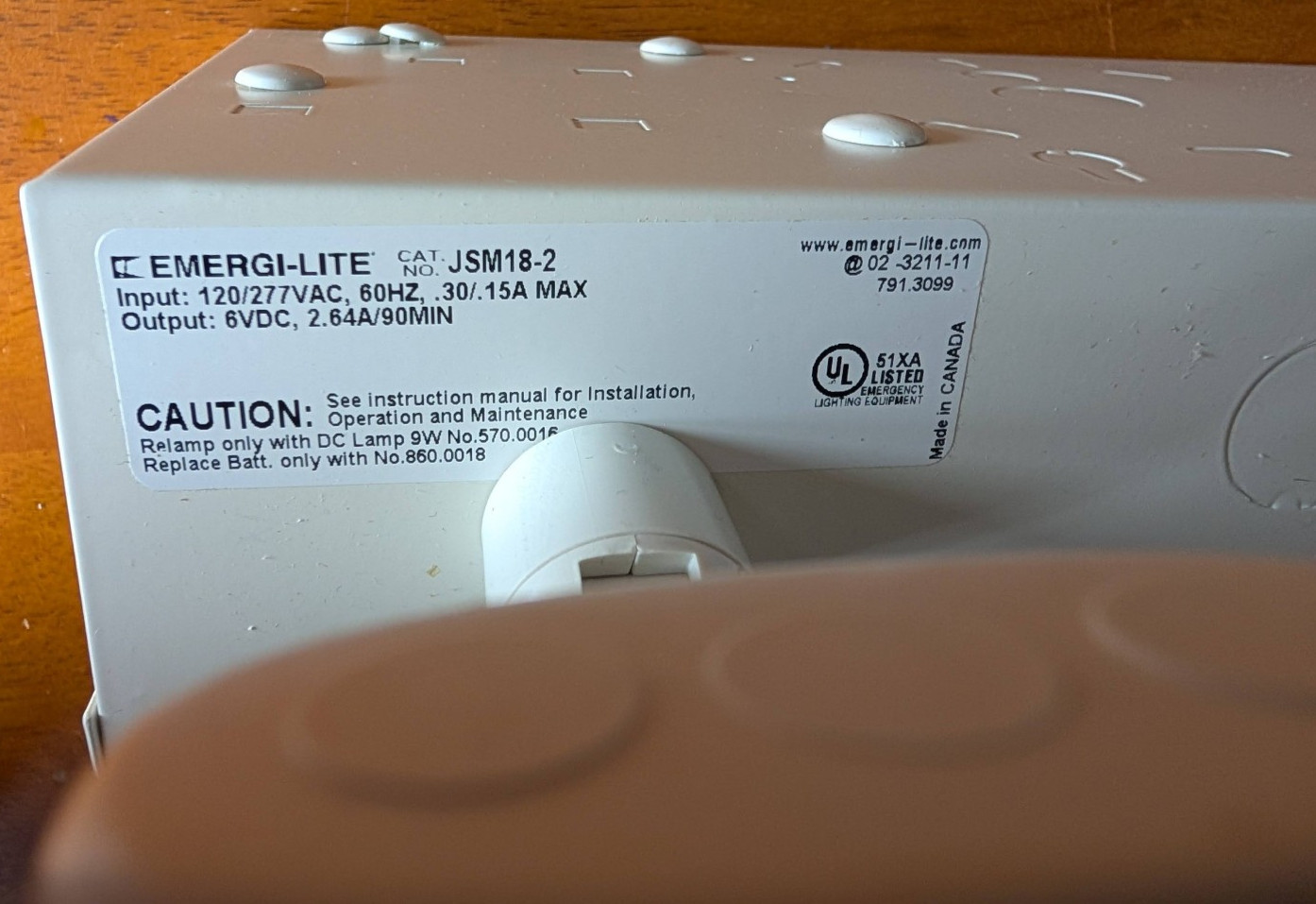 Emergi-Lite JSM18-2 6V Double Head Emergency Lighting, New-Old Stock