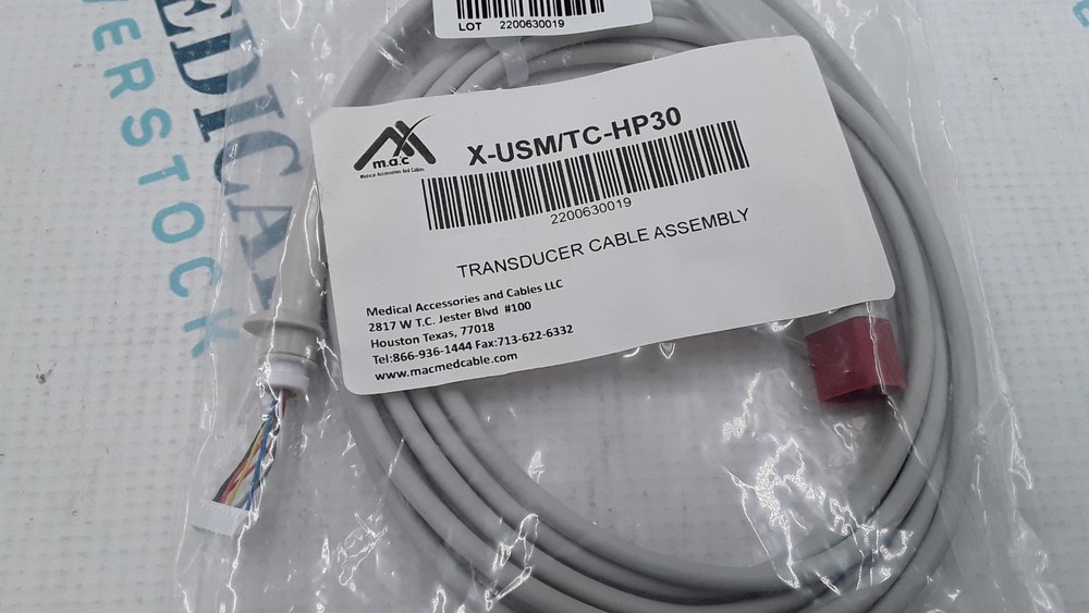 M.A.C Transducer Cable Assembly REF X-USM/TC-HP30