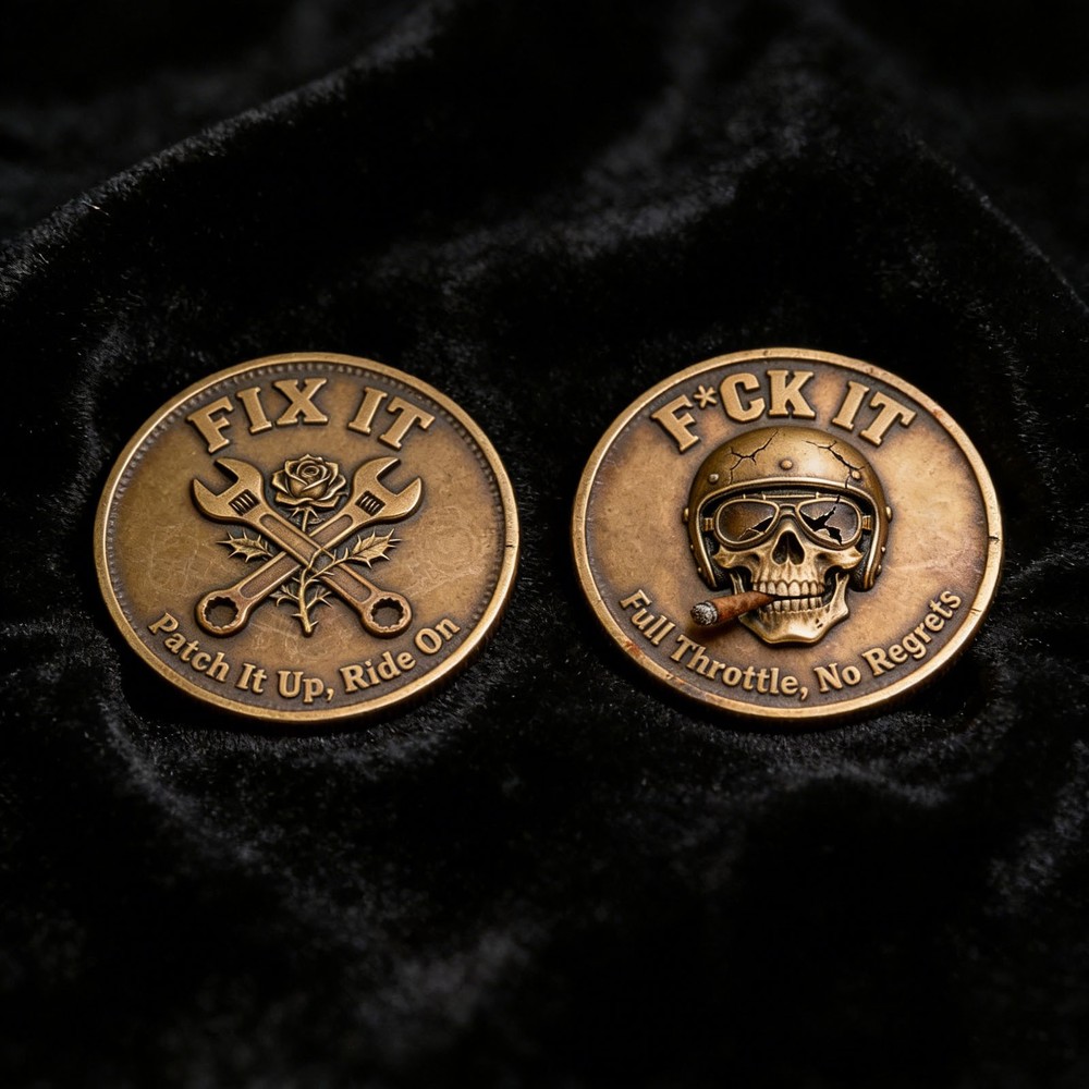 F**K IT Fall Throttle. No Regrets Commemorative Coin