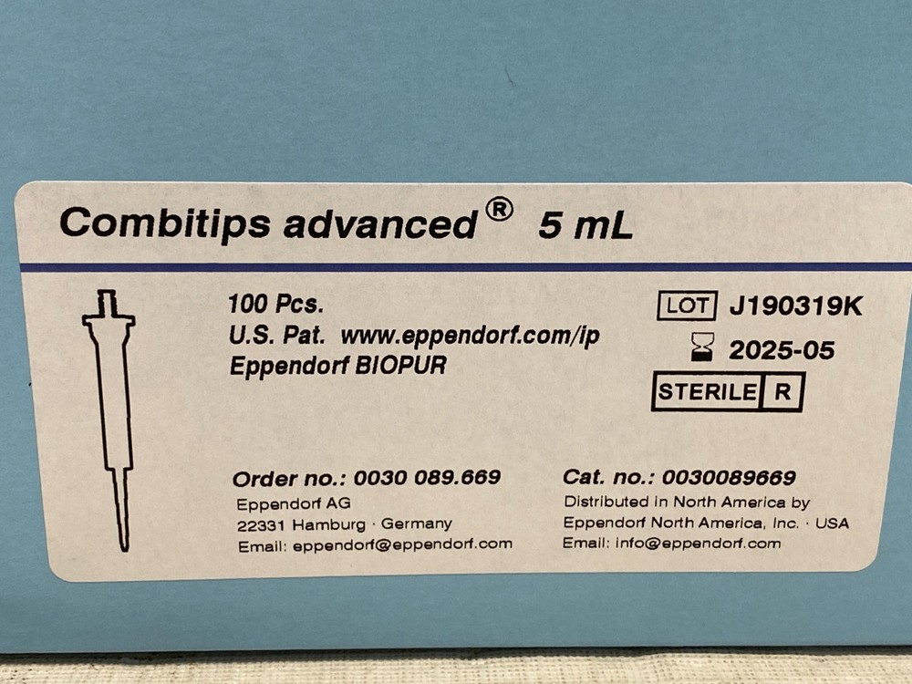 (100) EPPENDORF Biopur Advanced 5mL Combitips Pipette Tips 0030089669