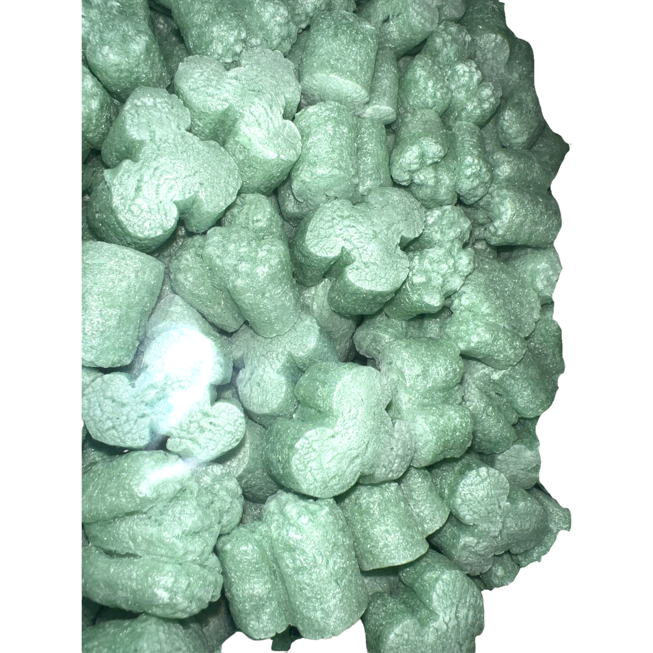 FunPak Packing Peanuts Green Shamrock Shape MiniPack .6 cu ft Biodegradable