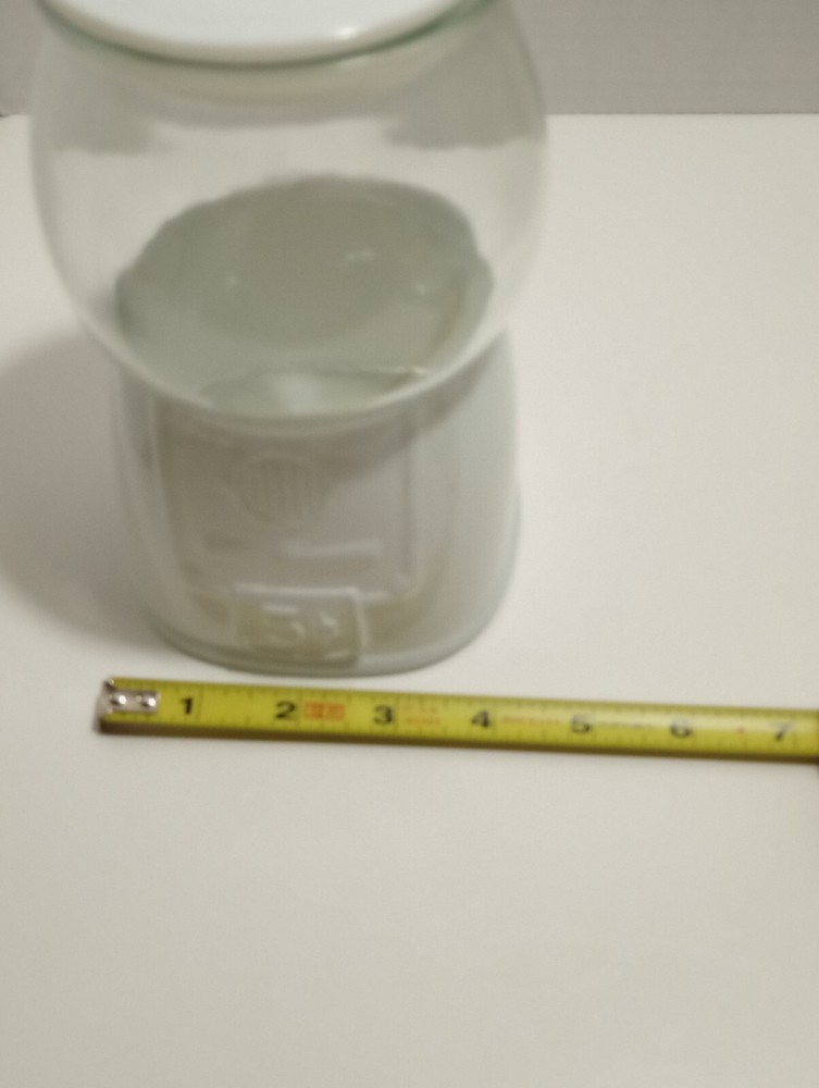 White Glass Gumball Candy Jar