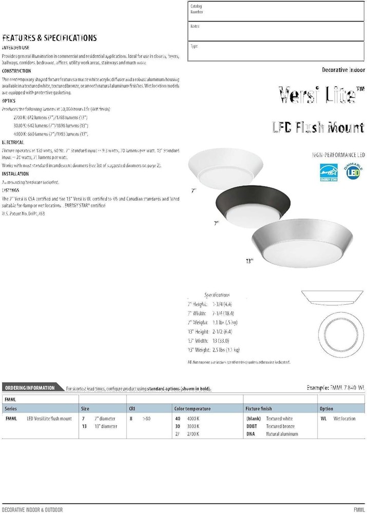 Lithonia Lighting Contractor Select 13 inch Round LED Flush Thin Ceiling Light