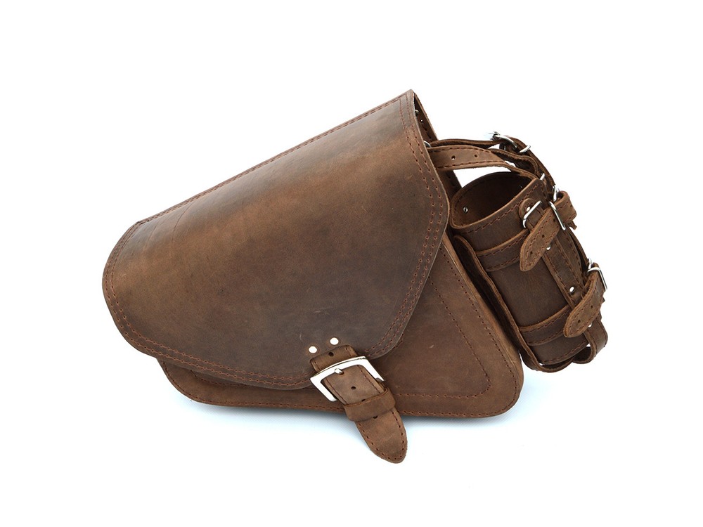 Brown Leather Swingband Single Side Saddle Bag Harley-Davidson