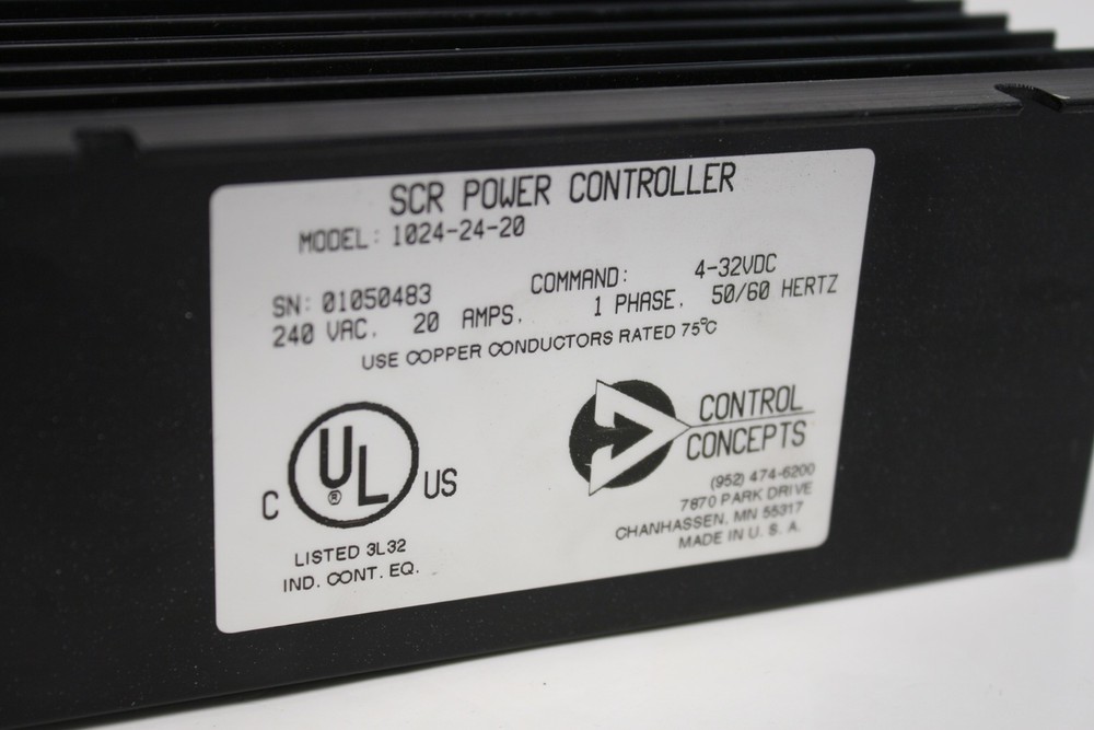 Control Concepts SCR Power Controller Single Phase (240VAC) (20A) (50/60Hz)