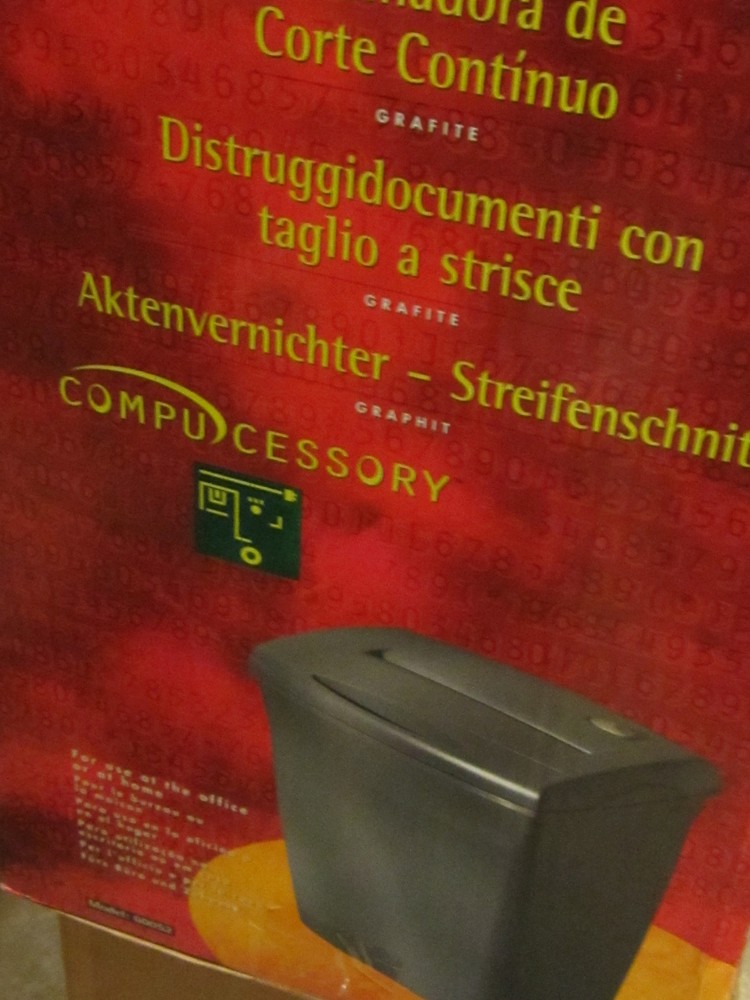 COMPUCESSORY STRIP CUT 10 SHEET CAPACITY SHREDDER MODEL # 60052