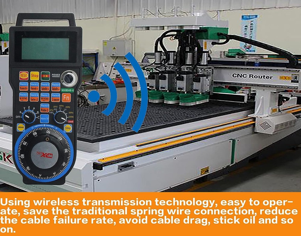 【US】4 Axis Electronic Wireless Handwheel Manual Control CNC Mach3 USB Handle MPG