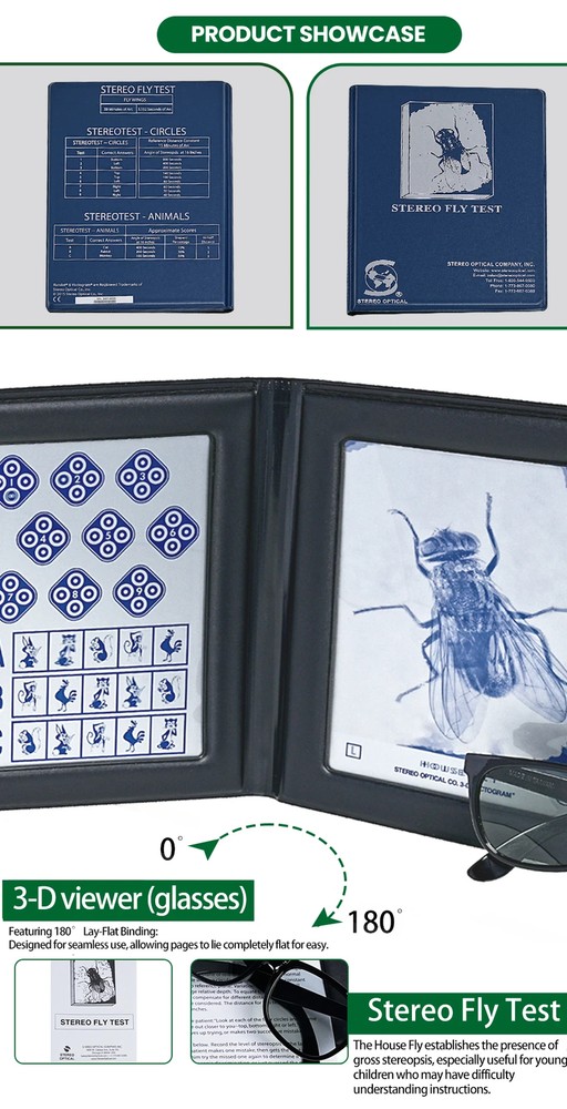 Stereoscopic flying insect vision test for fine depth perception