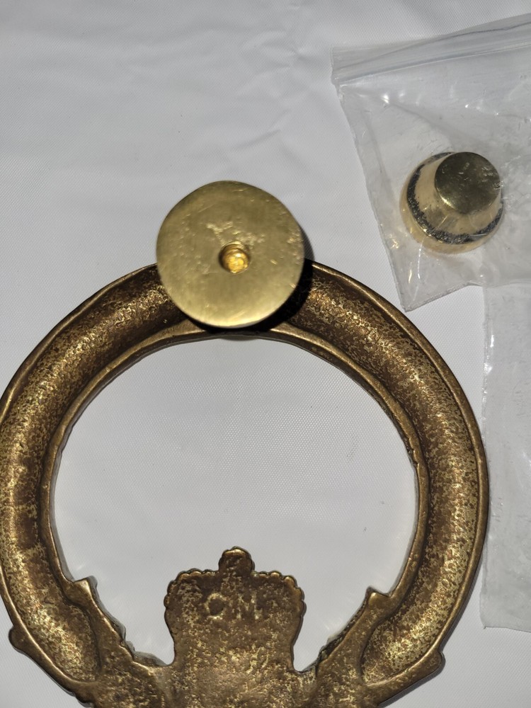 Solid Brass Claddagh Doorknocker Ring NEW